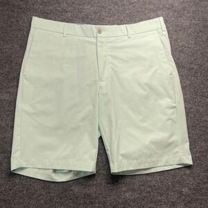 Peter Millar Crown Crafted Surge Shorts Mens 35 Mint Green Performance Golf